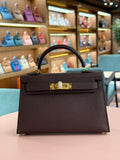 Hermes | Kelly (Mini) – Epsom – Brown – Gold Hardware