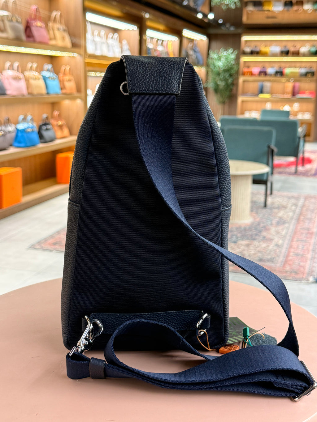 Hermes | Genuine Leather Chest Bag – Leather – Black – Silver Hardware