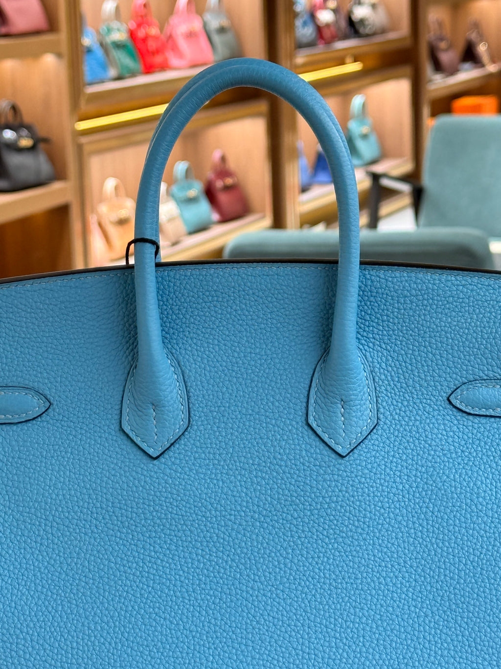 Hermes | Birkin (25) – Togo – Bleu Brume – Gold Hardware