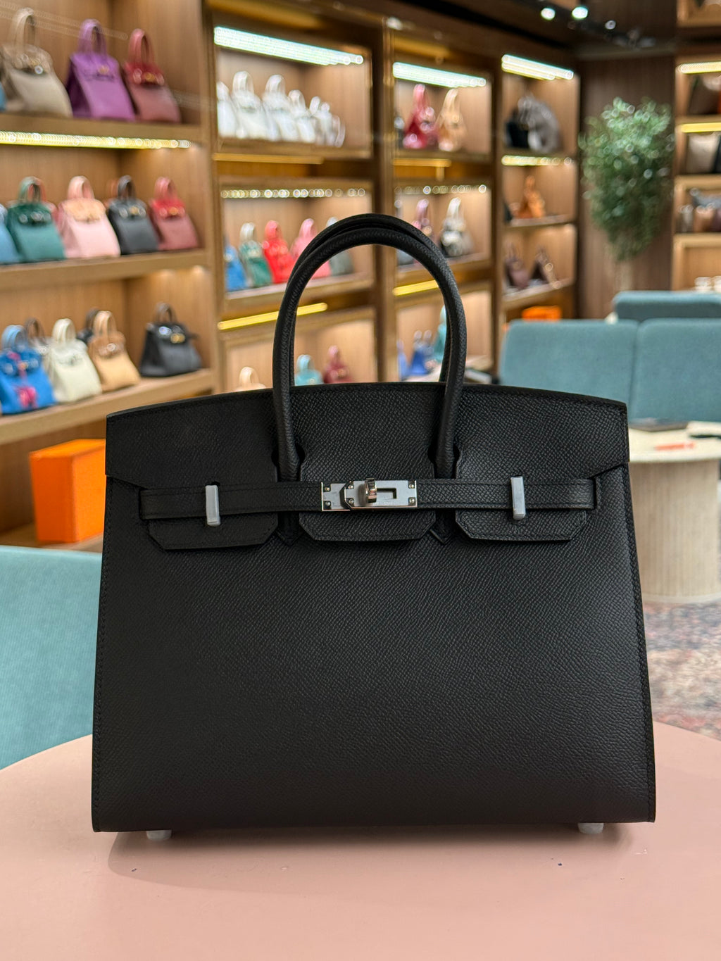 Hermes | Birkin (25) – Epsom – Black – Palladium Hardware