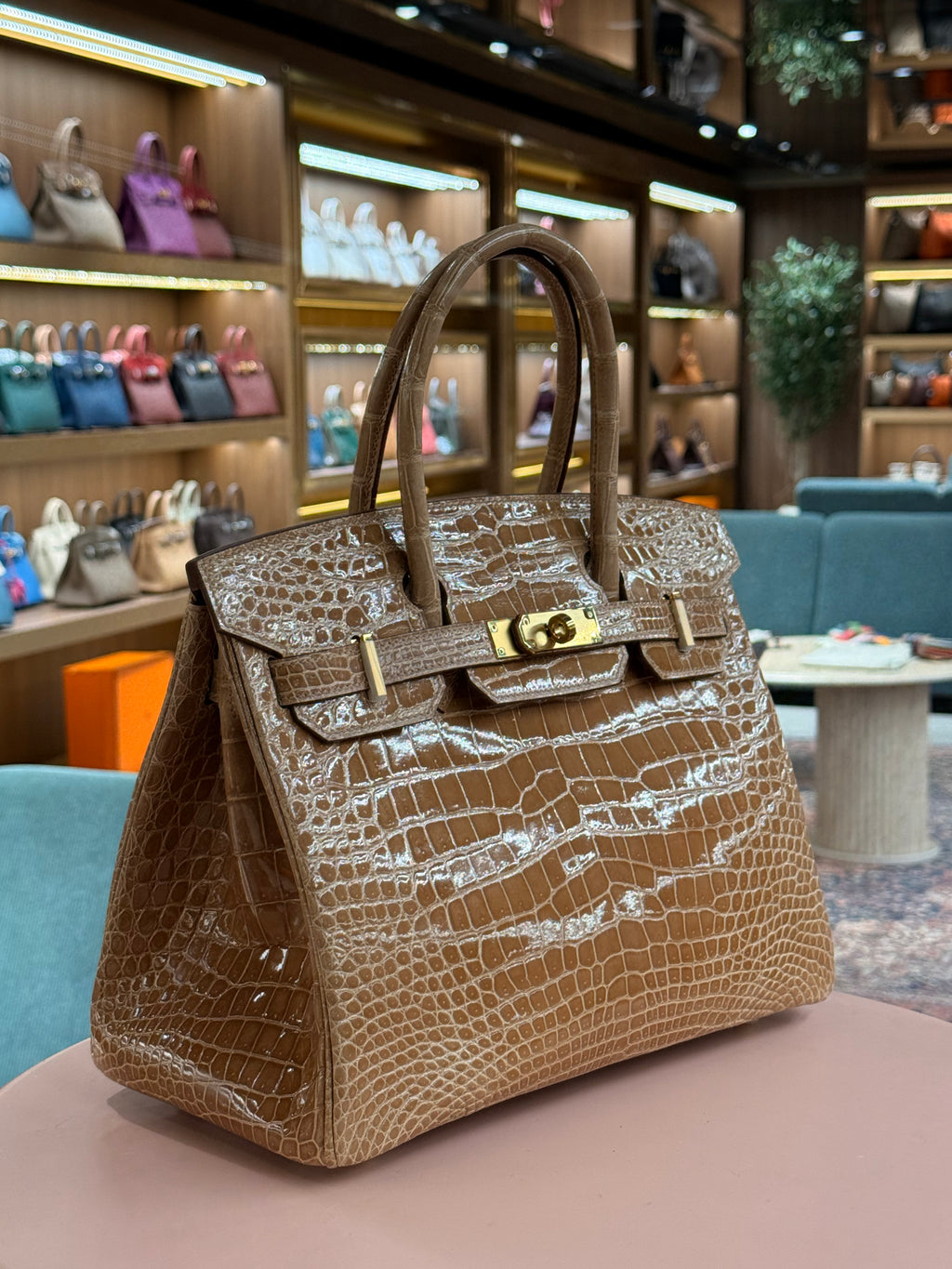 Hermes | Birkin (30) – Crocodile – Gold – Gold Hardware