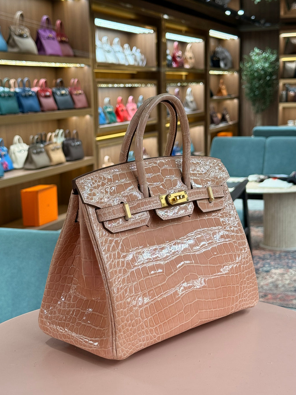 Hermes | Birkin (25) – Crocodile – Rose Poudre – Gold Hardware