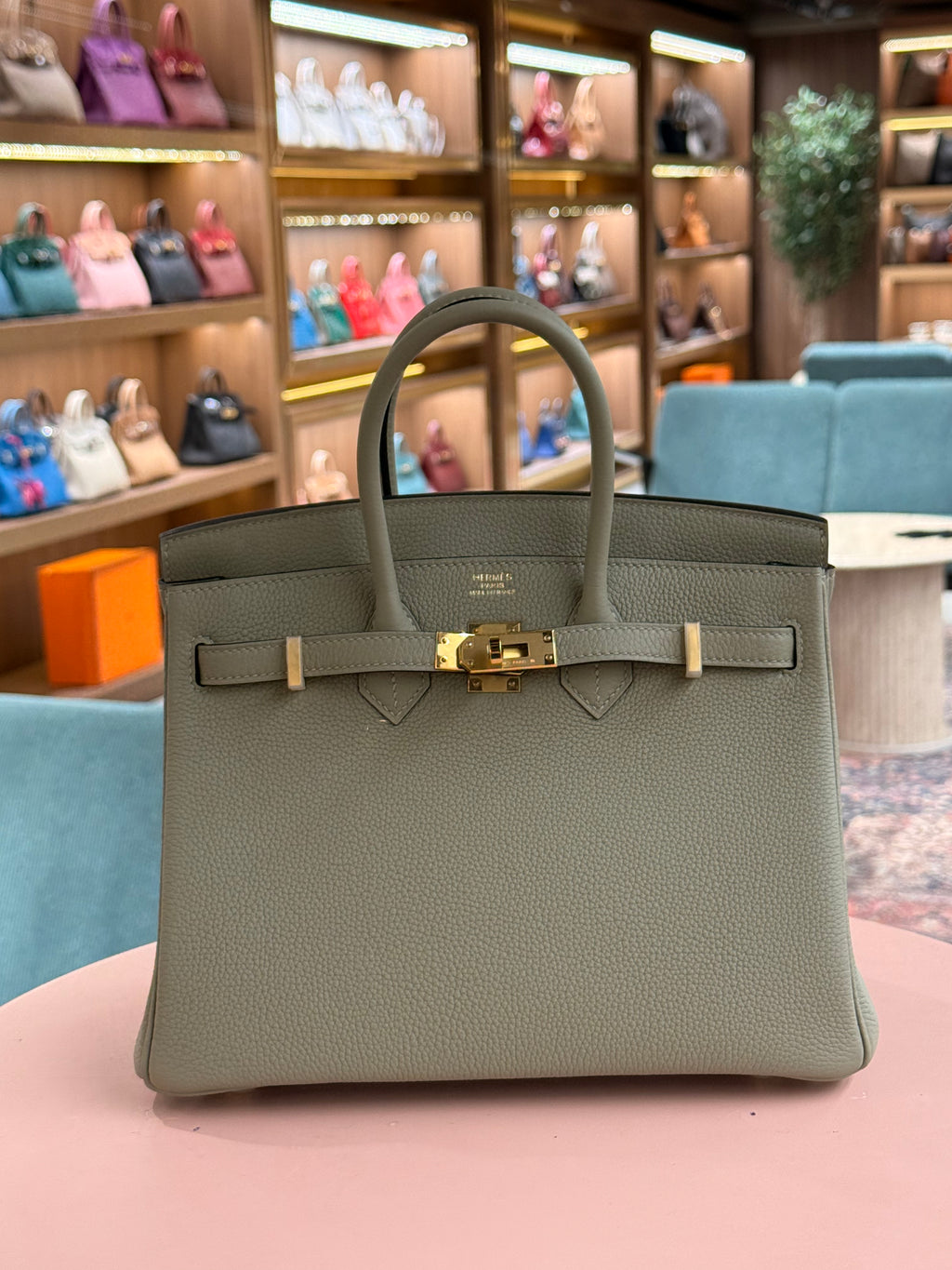 Hermes | Birkin (25) – Togo – Gris Tendre – Gold Hardware
