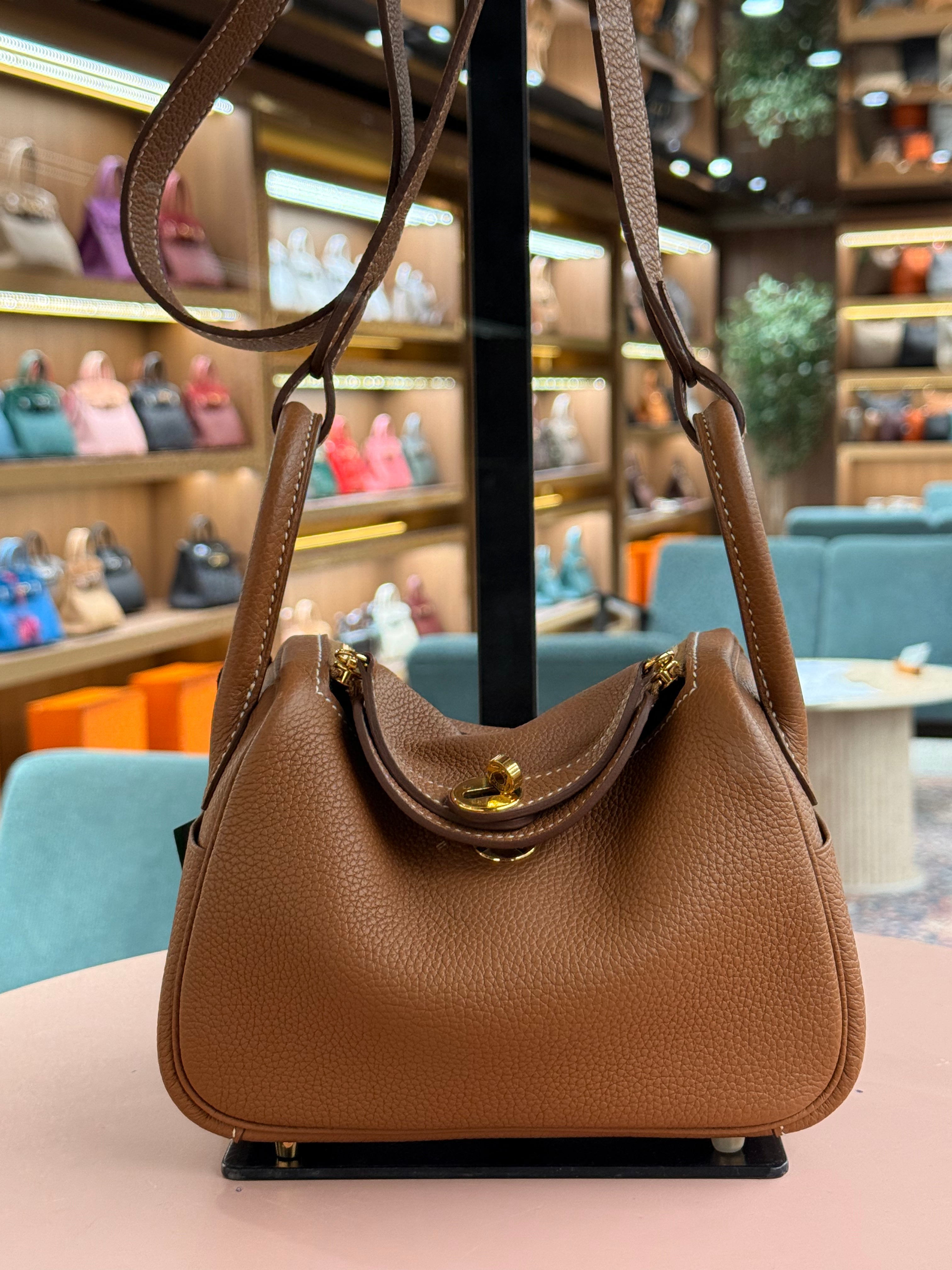 Hermes | Lindy – Togo – Brown – Gold Hardware