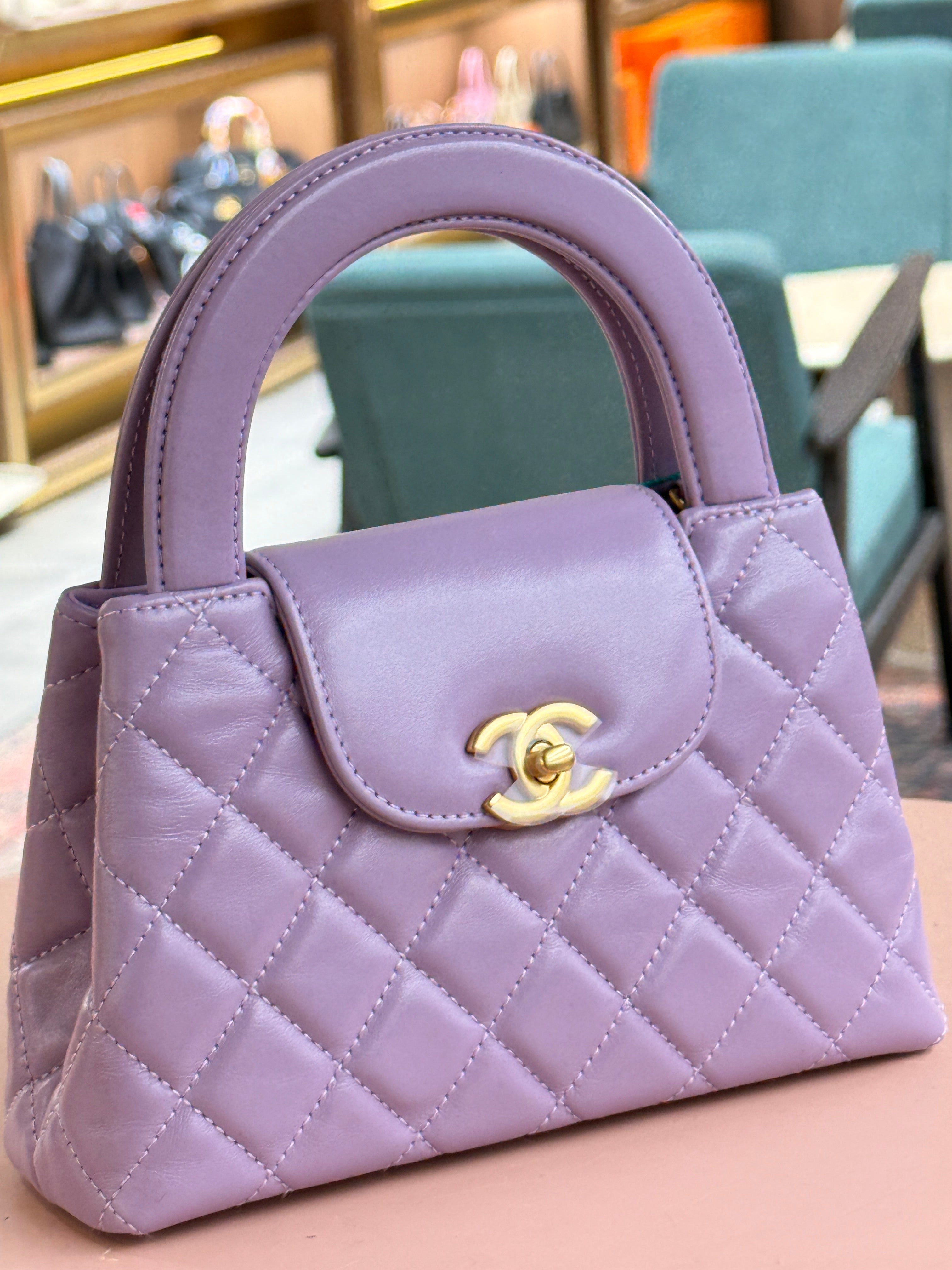 Chanel | Kelly Shopper – Lambskin – Lilac – Gold Hardware