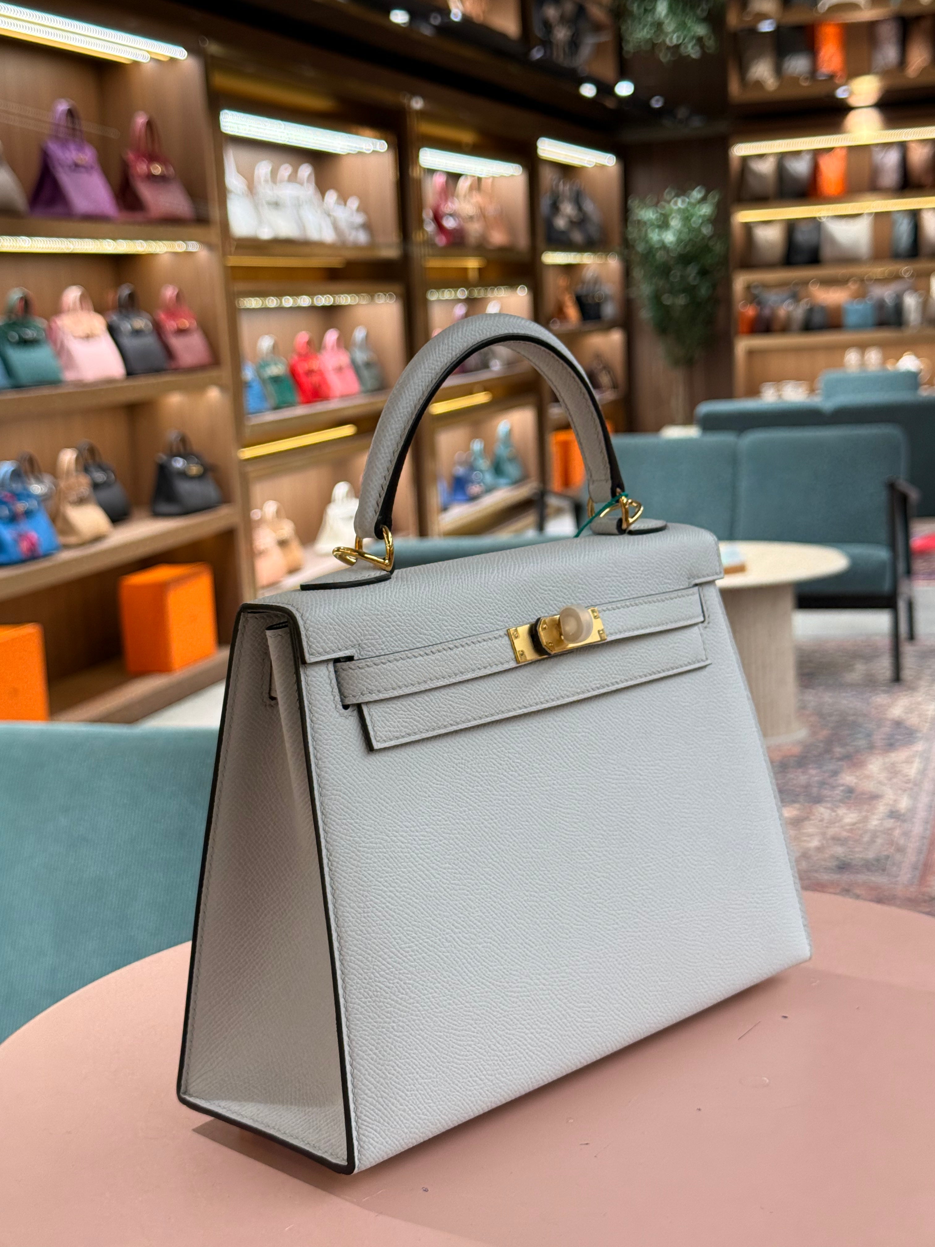 Hermes | Kelly (25) – Epsom – Blanc – Gold Hardware