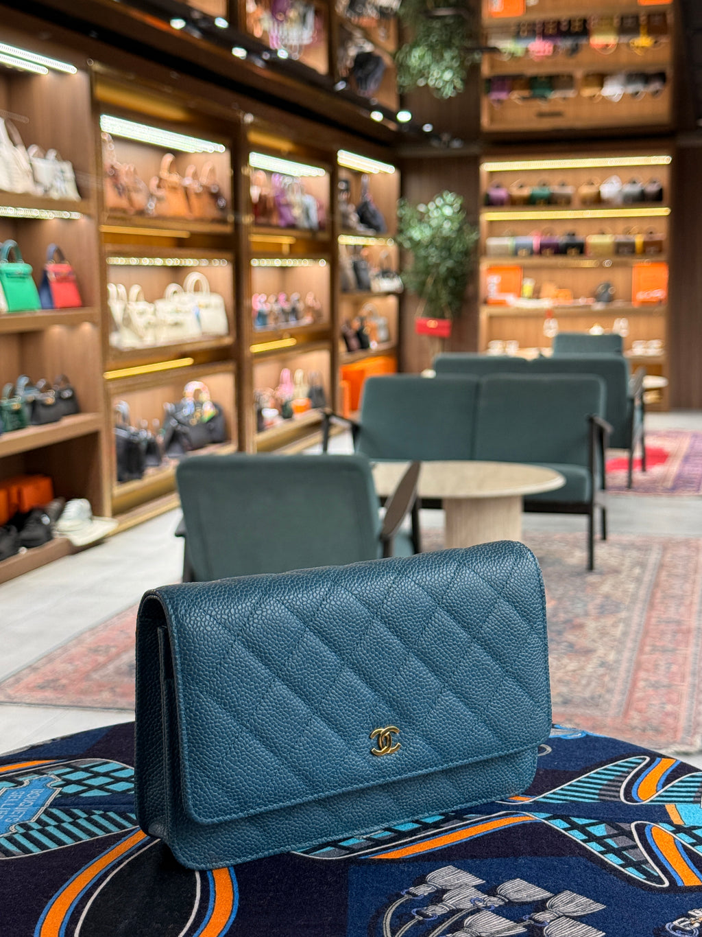 Chanel | Wallet on Chain (20) – Caviar – Bleu Nuit – Gold Hardware