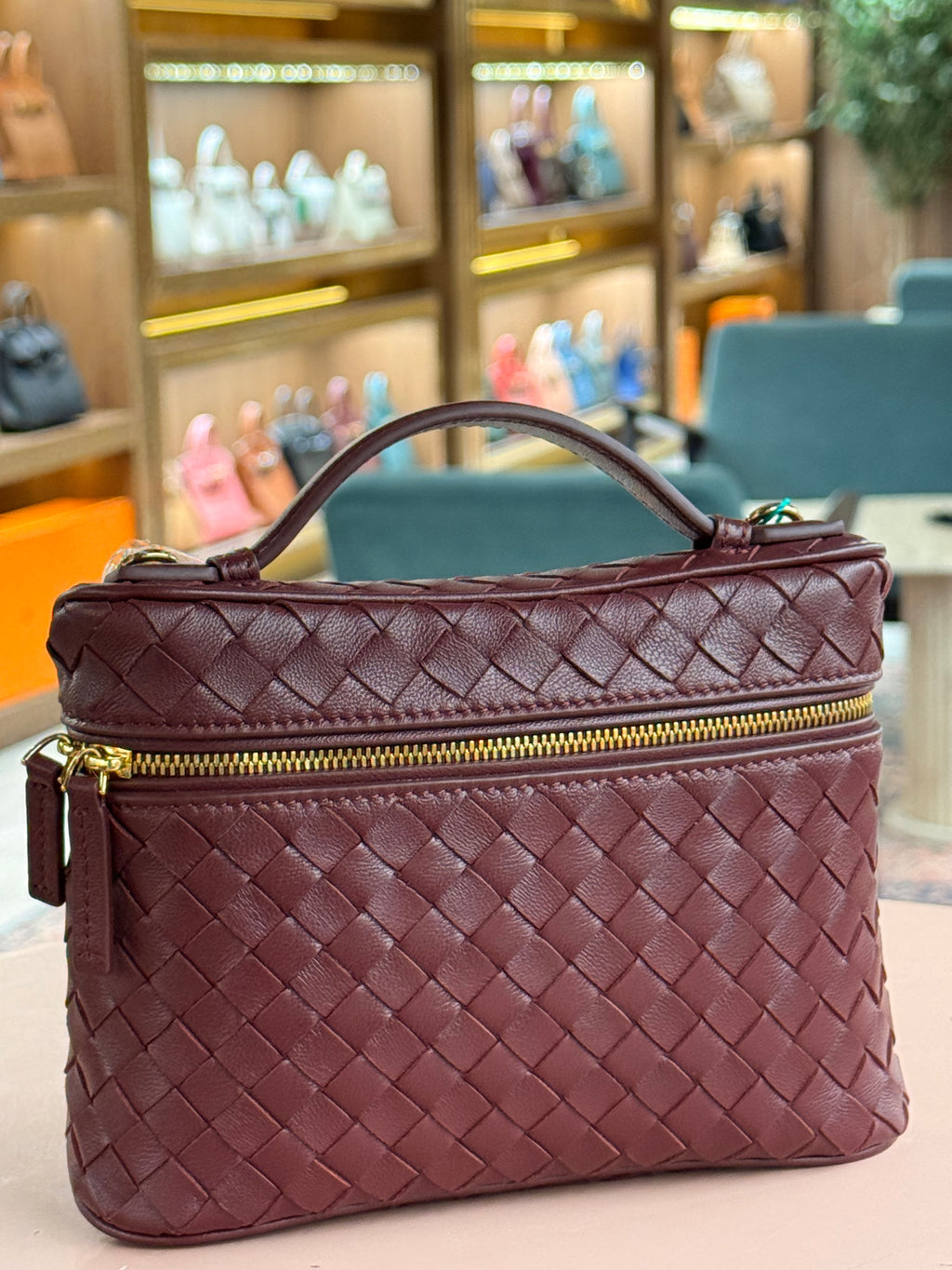 Bottega Veneta | Bang Bang Vanity – Leather – Bordeaux – Gold Hardware