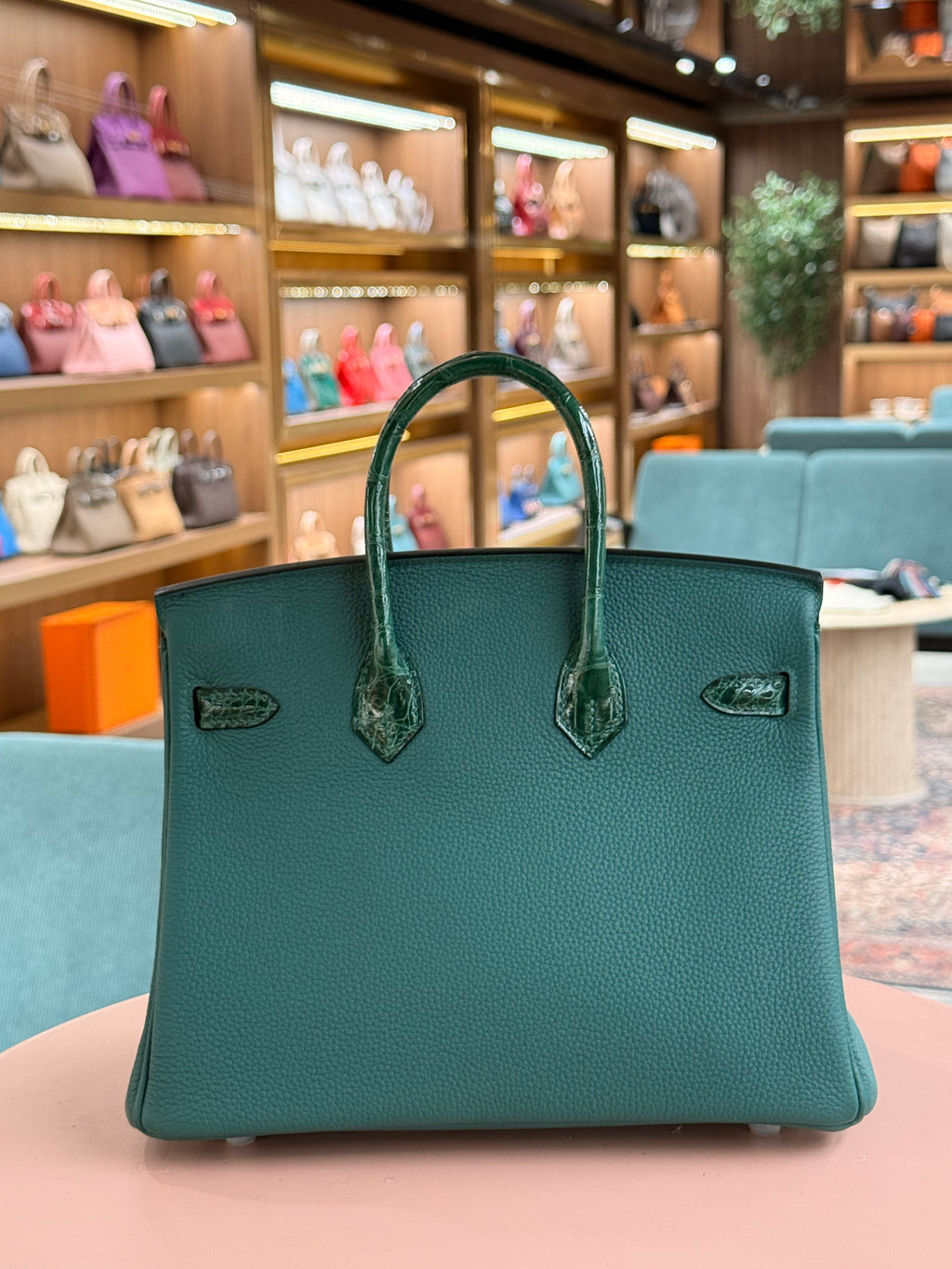 Hermes | Birkin Touch (25) – Togo – Vert Cypress – Palladium Hardware