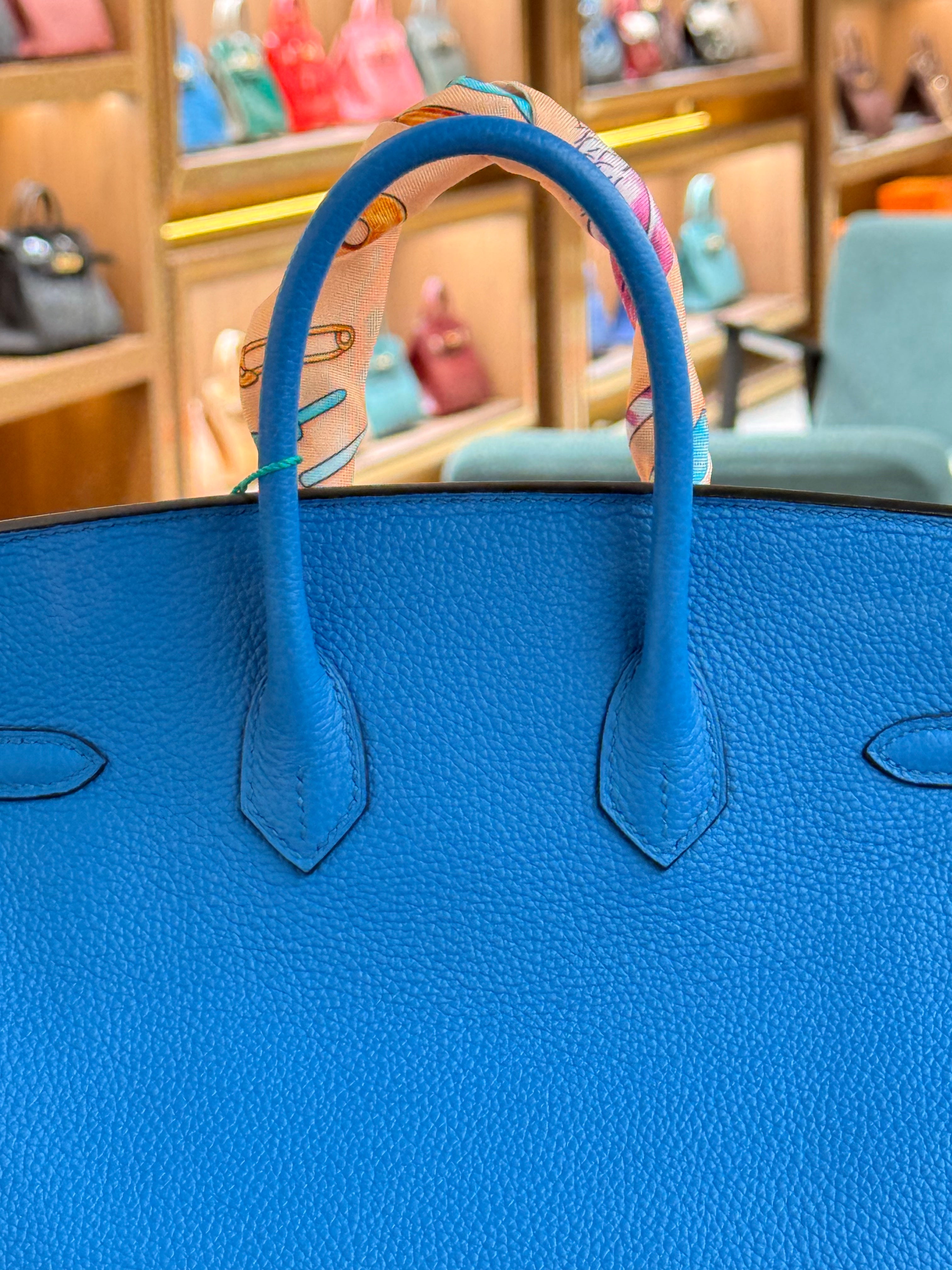 Hermes | Birkin (25) – Togo – Bleu Electrique – Gold Hardware