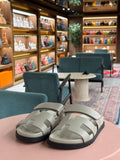 Hermes | Chypre-Sandal – Leather – Beige – Silver Hardware