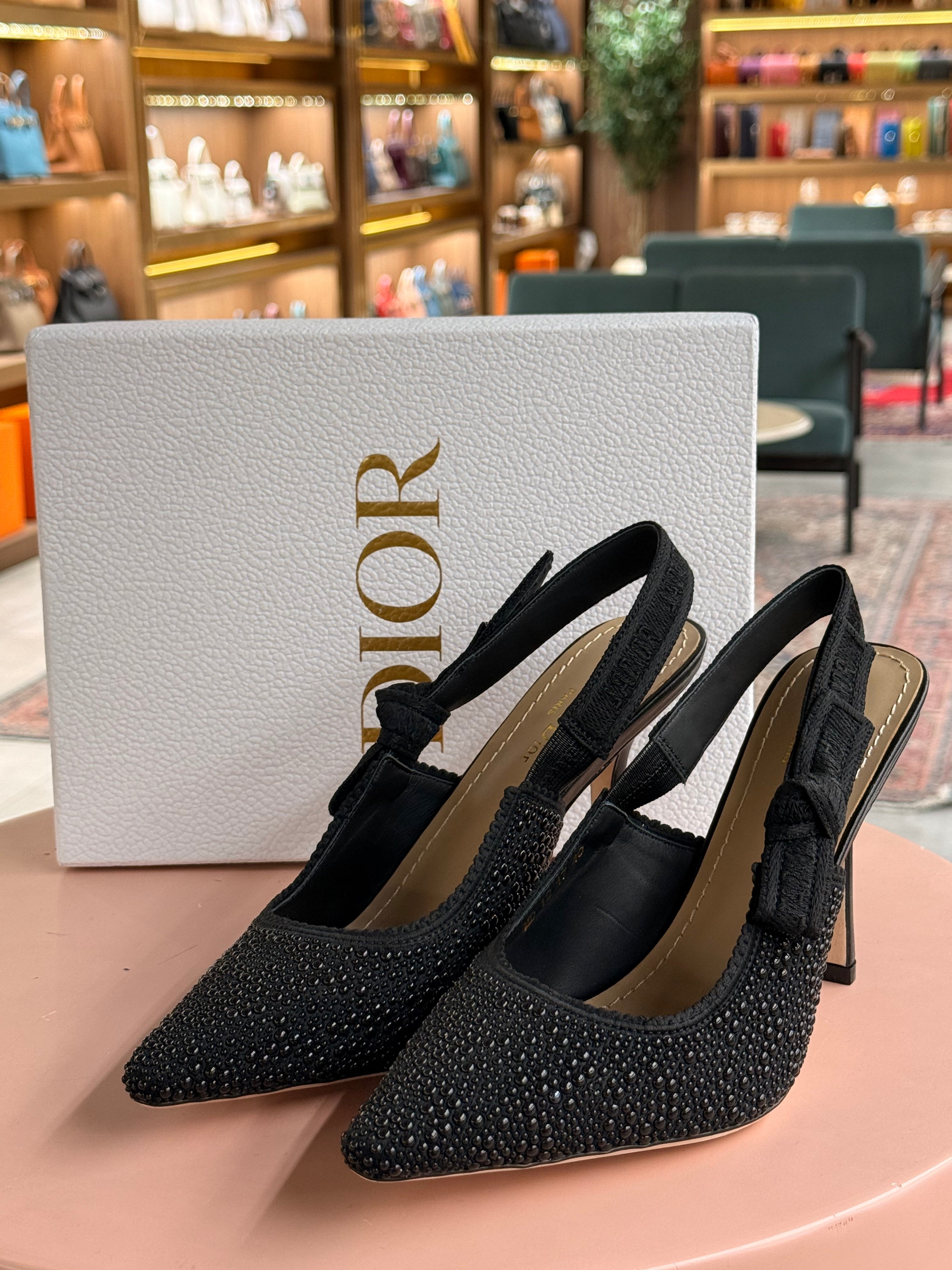 Dior | J'Adior Pump – Satin – Black – Silver Hardware