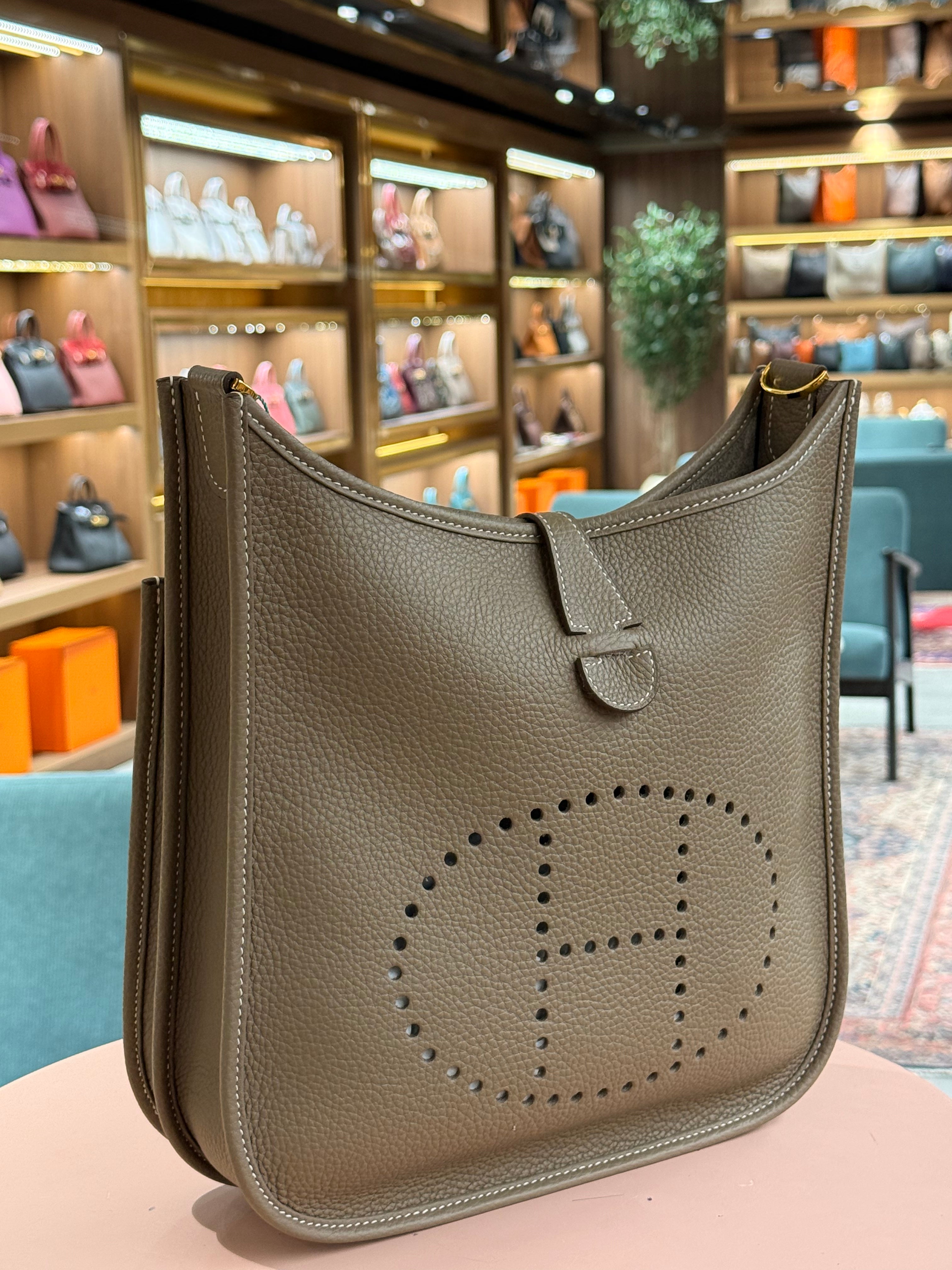 Hermes | Evelyne (Large) – Epsom – Etoupe – Gold Hardware