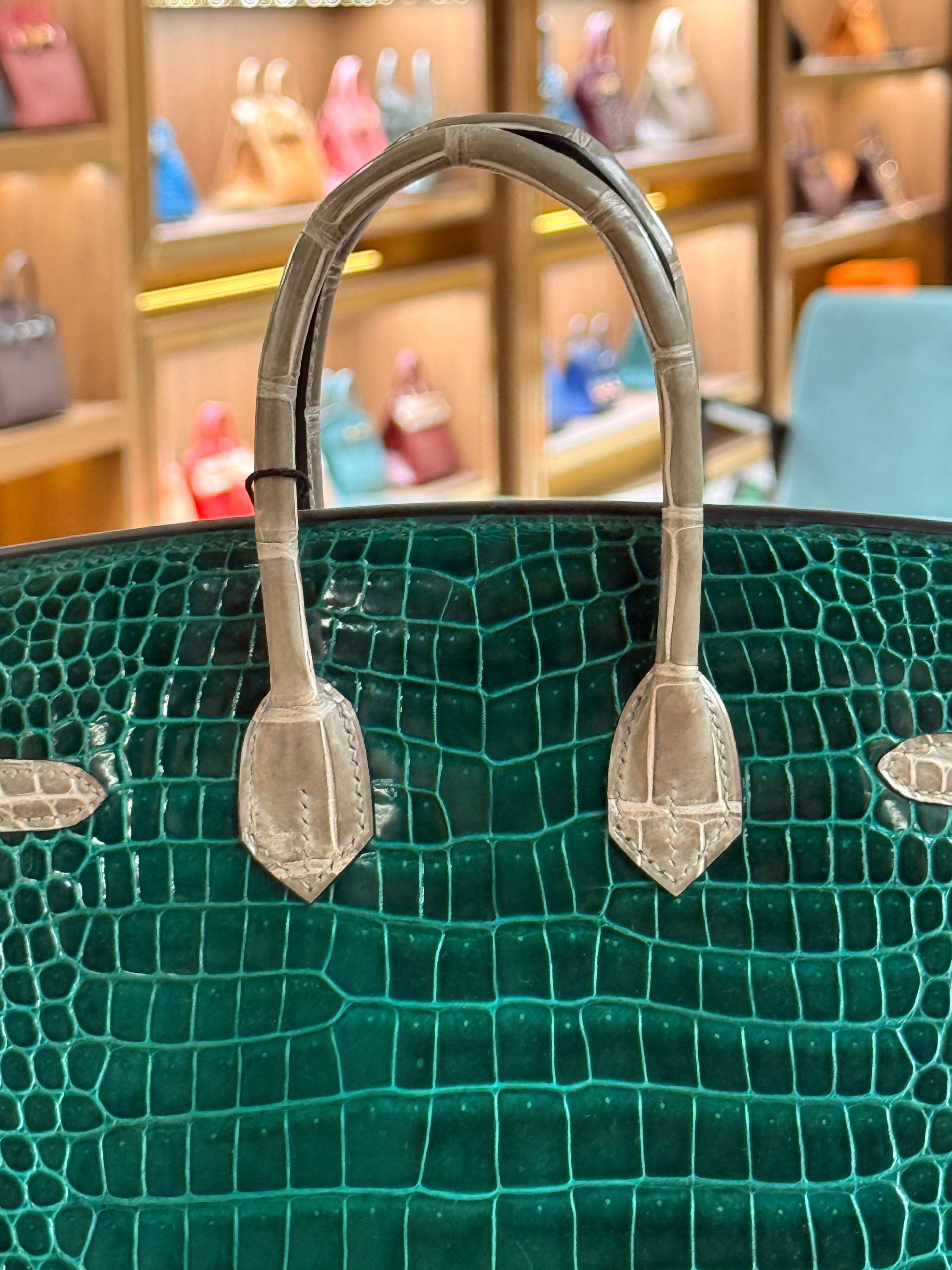 Hermes | Birkin (25) – Crocodile – Green – Gold Hardware