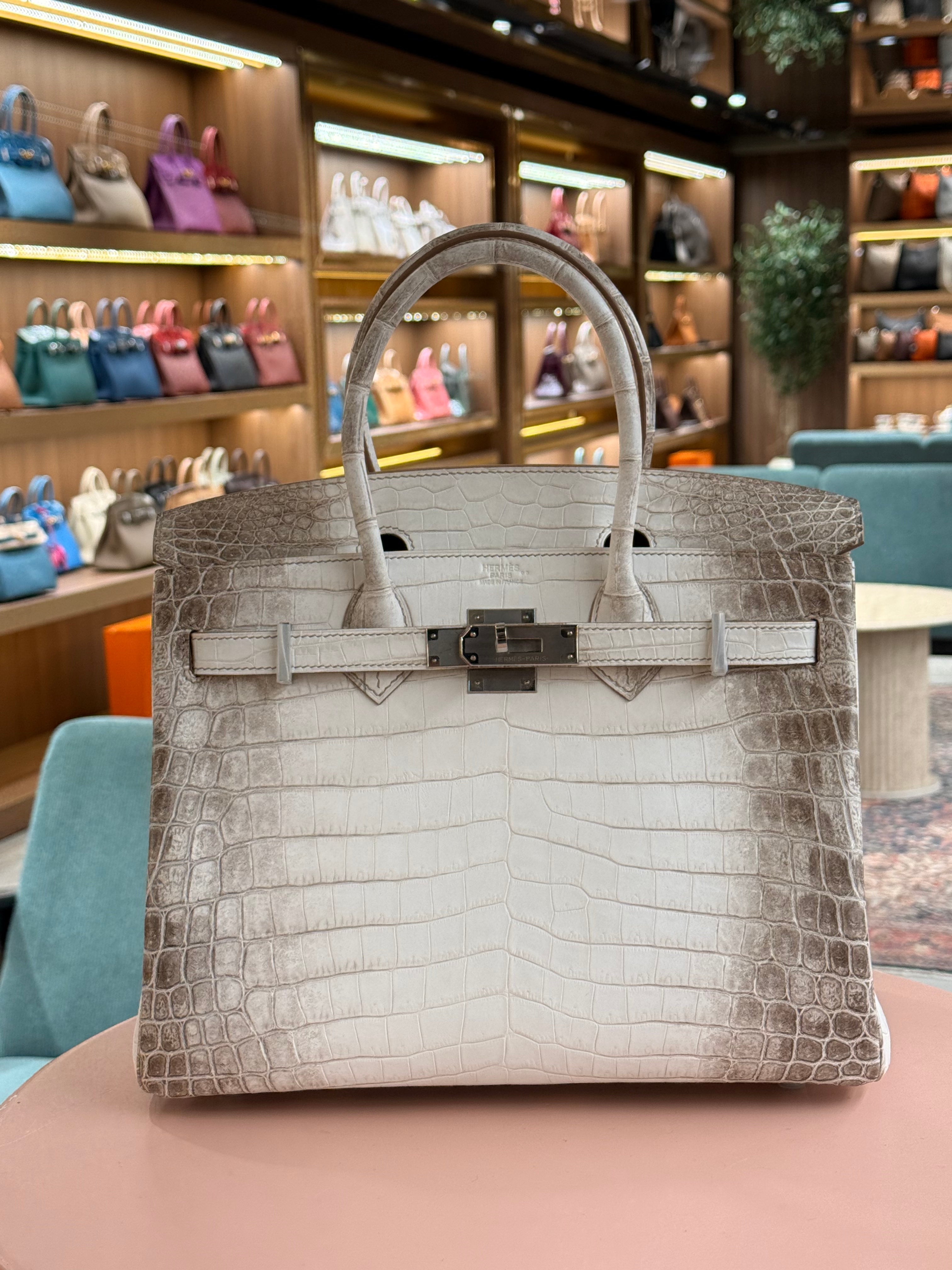 Hermes | Birkin (30) – Crocodile – Himalaya – Palladium Hardware