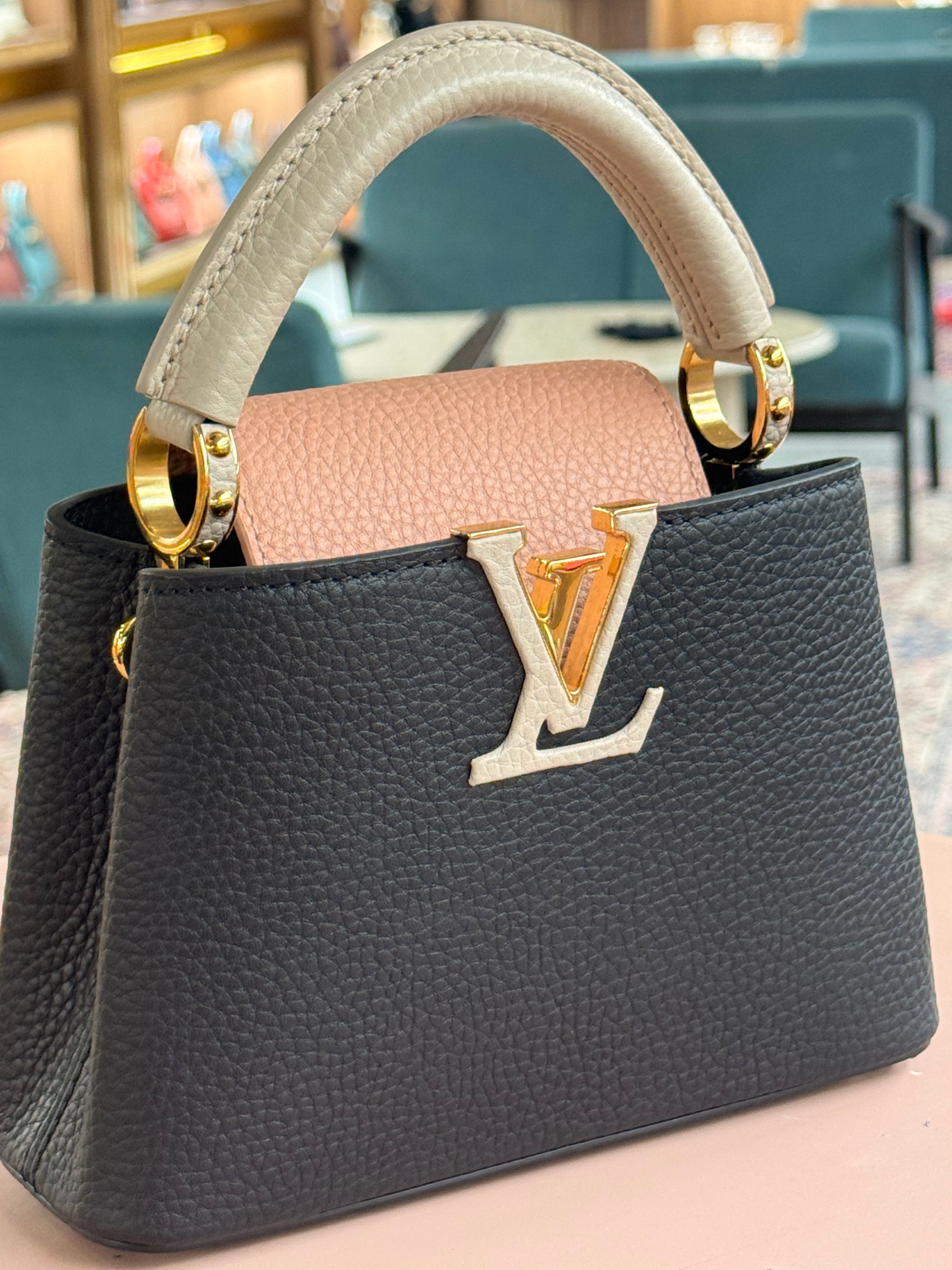 Louis Vuitton | Capucines (Mini) – Leather – Black/Pink – Gold Hardware