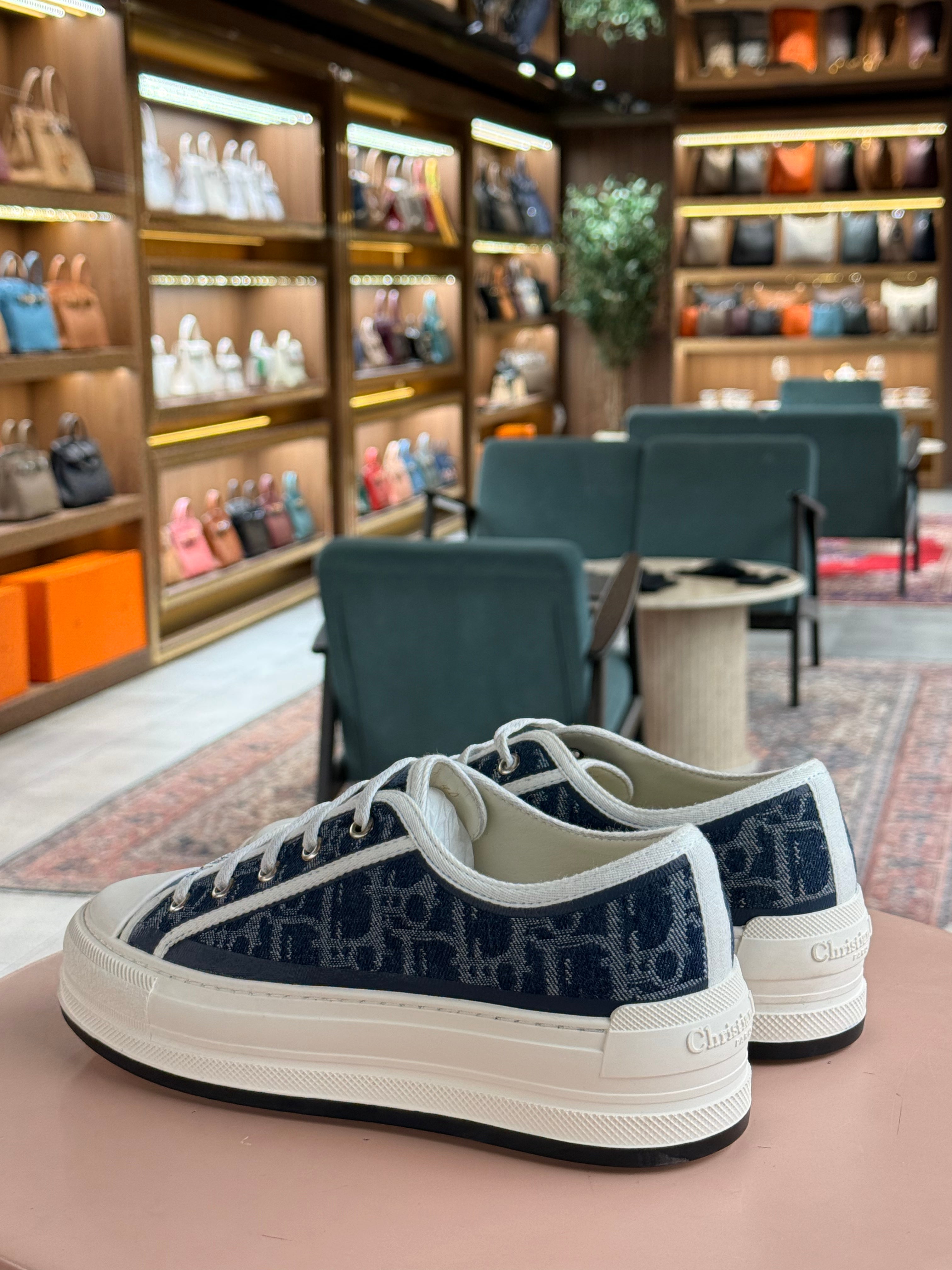 Dior | Walk'n'Dior Platform Sneaker – Canvas – Navy – White Hardware