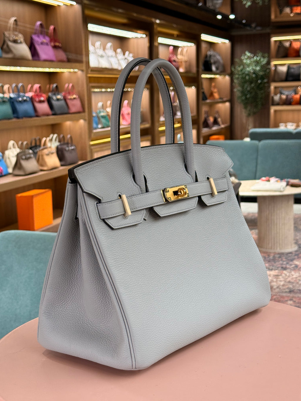Hermes | Birkin (30) – Togo – Bleu Glacier – Gold Hardware