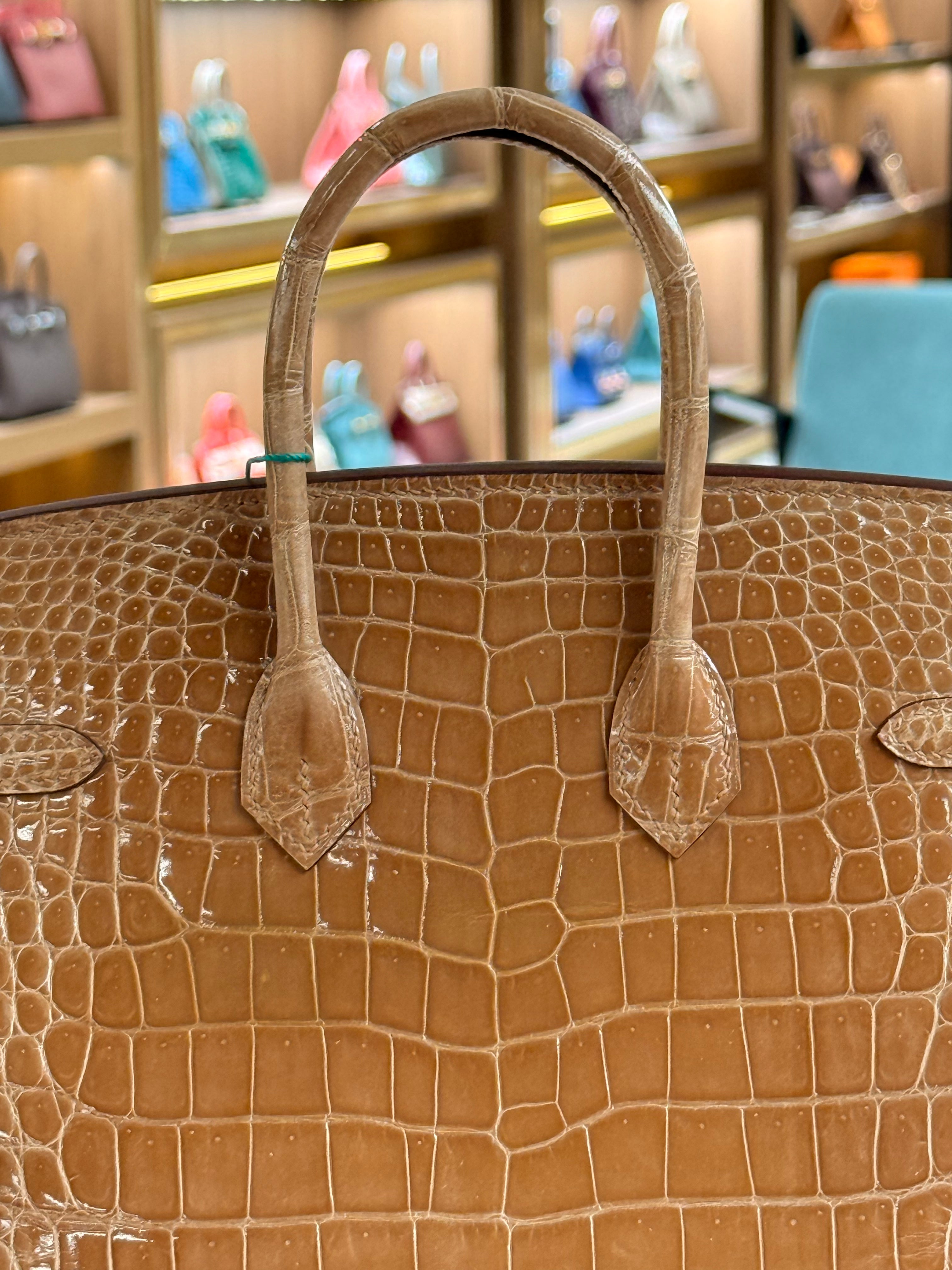 Hermes | Birkin (25) – Crocodile – Gold – Gold Hardware