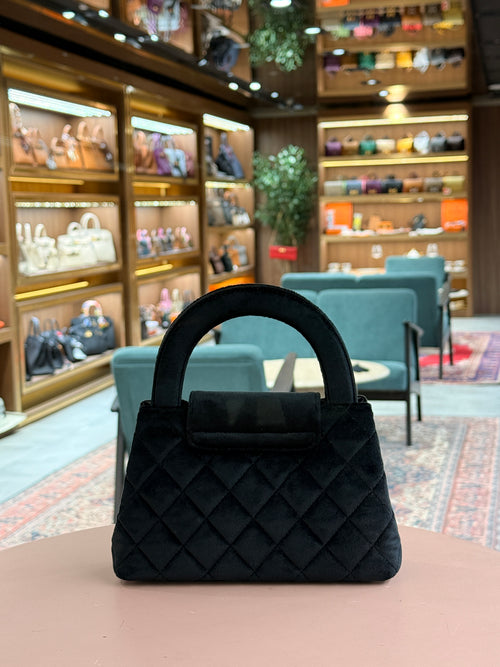 Chanel | Kelly Shopper – Velvet – Black – Gold Hardware