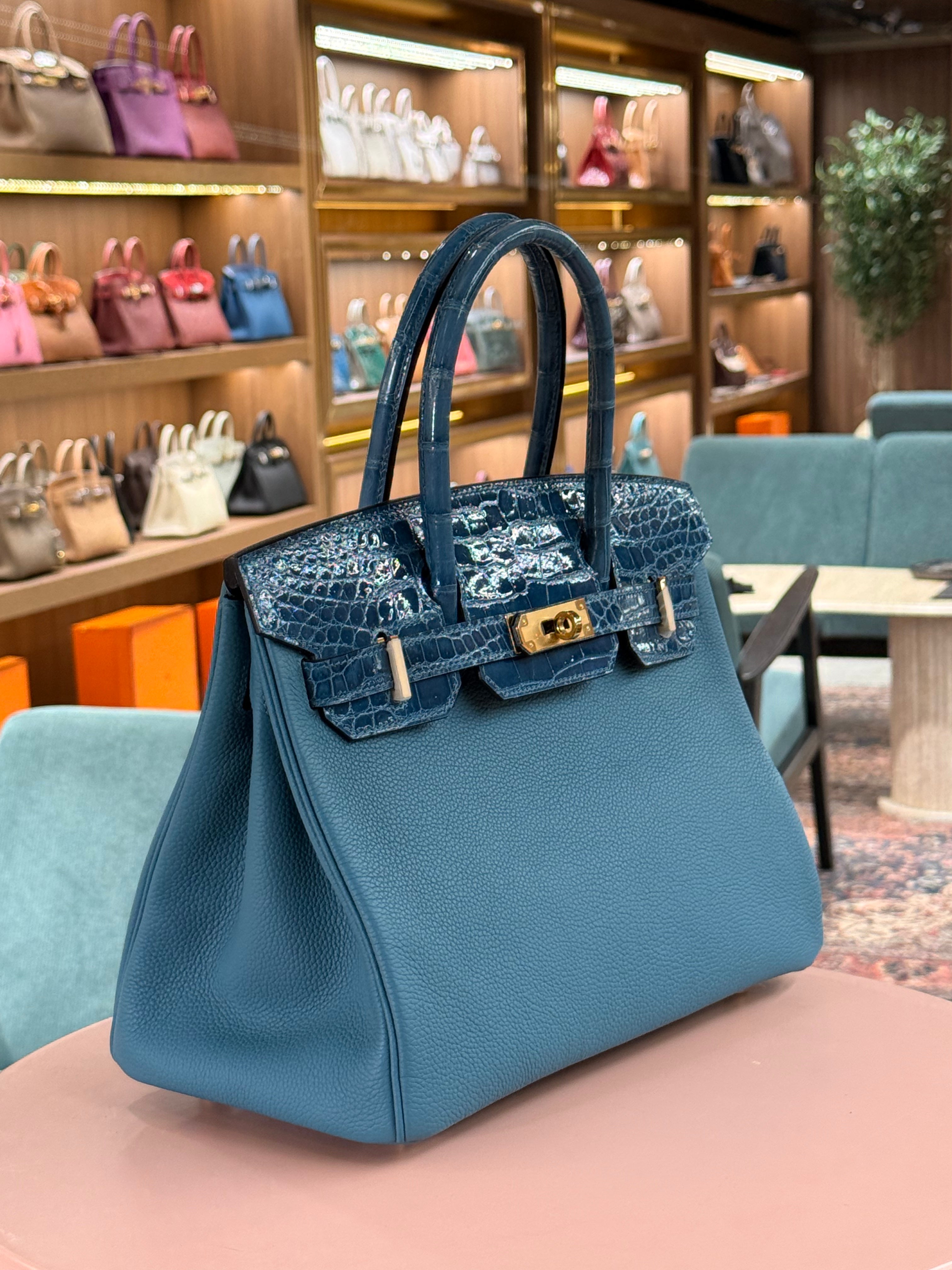 Hermes | Birkin (30) – Togo – Bleu Brume – Gold Hardware