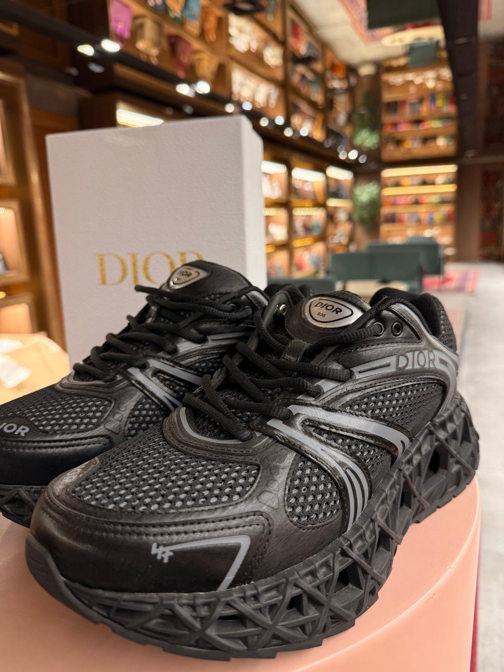 Dior | B35-NXXT-Sneaker – Mesh – Black – Silver Hardware