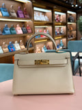 Hermes | Kelly (Mini) – Epsom – Creme – Gold Hardware