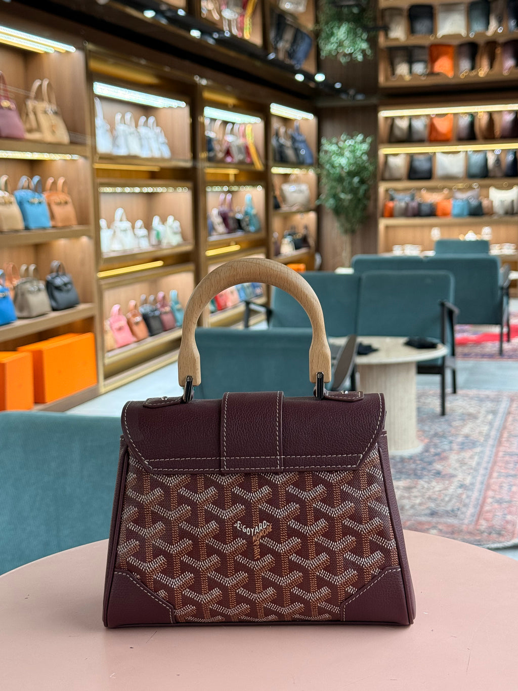 Goyard | Saigon (Mini) – Canvas – Burgundy – Gold Hardware