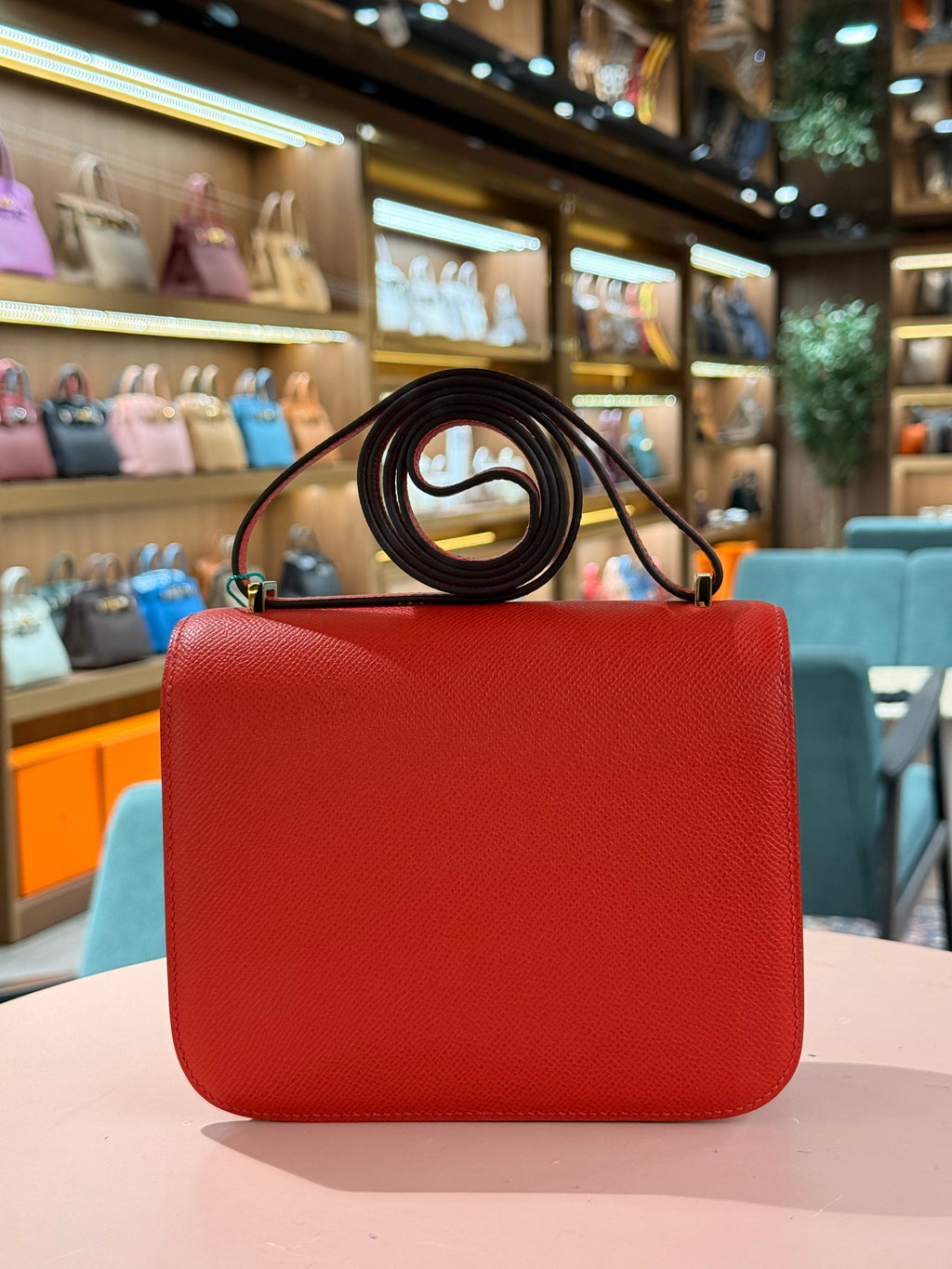 Hermes | Constance (18) – Epsom – Rouge H – Gold Hardware