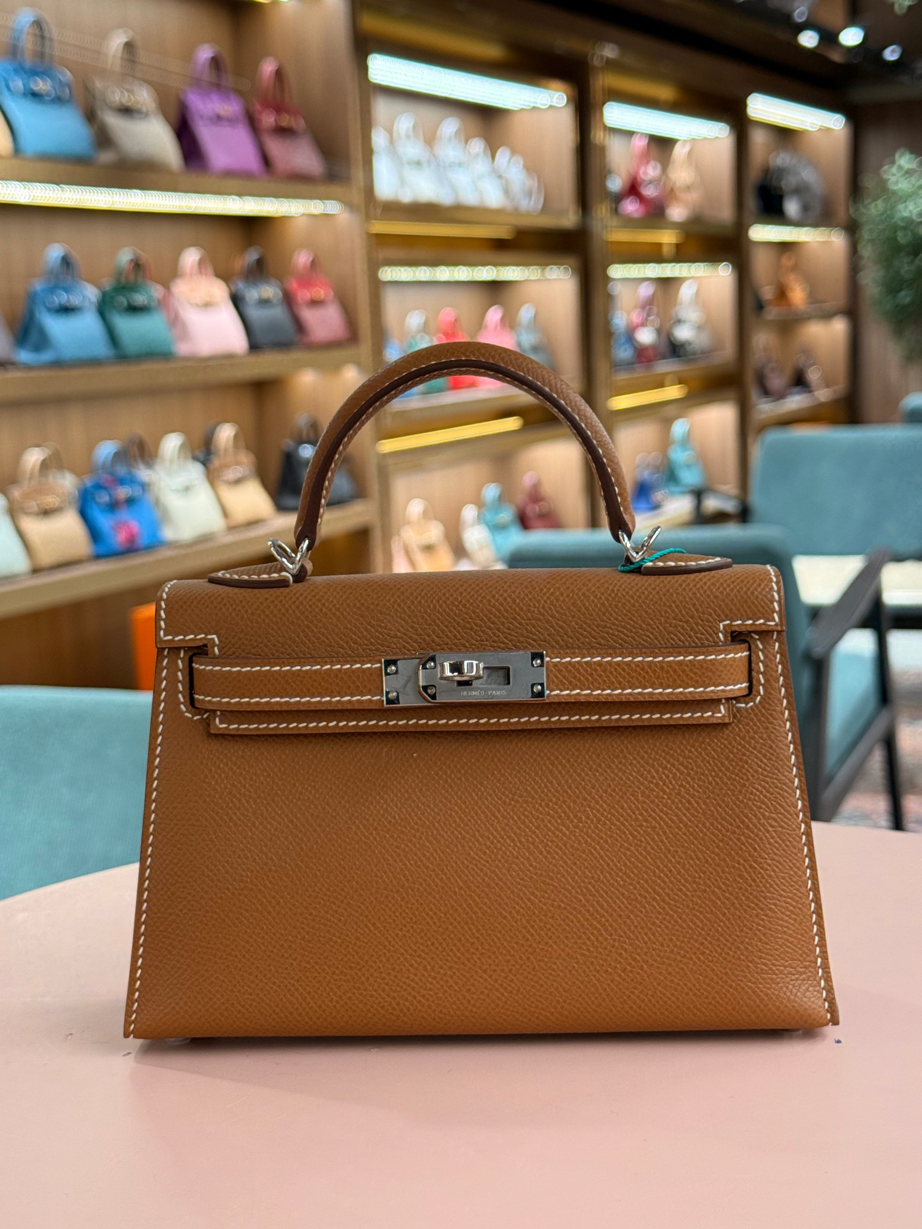 Hermes | Kelly (Mini) – Epsom – Gold – Palladium Hardware