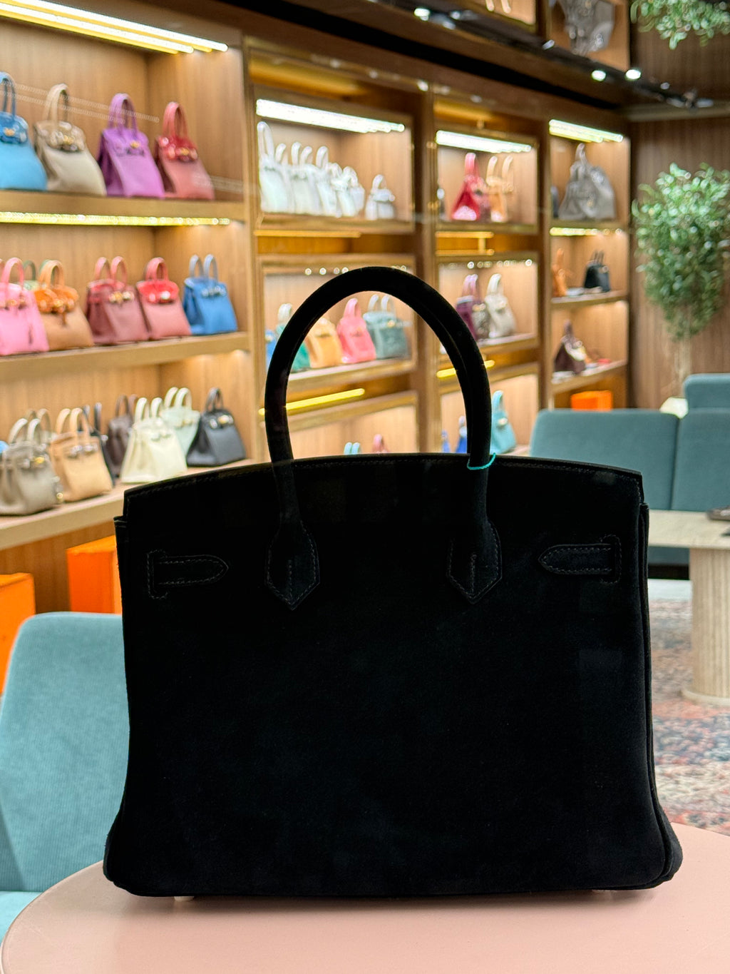 Hermes | Birkin (30) – Suede – Black – Gold Hardware