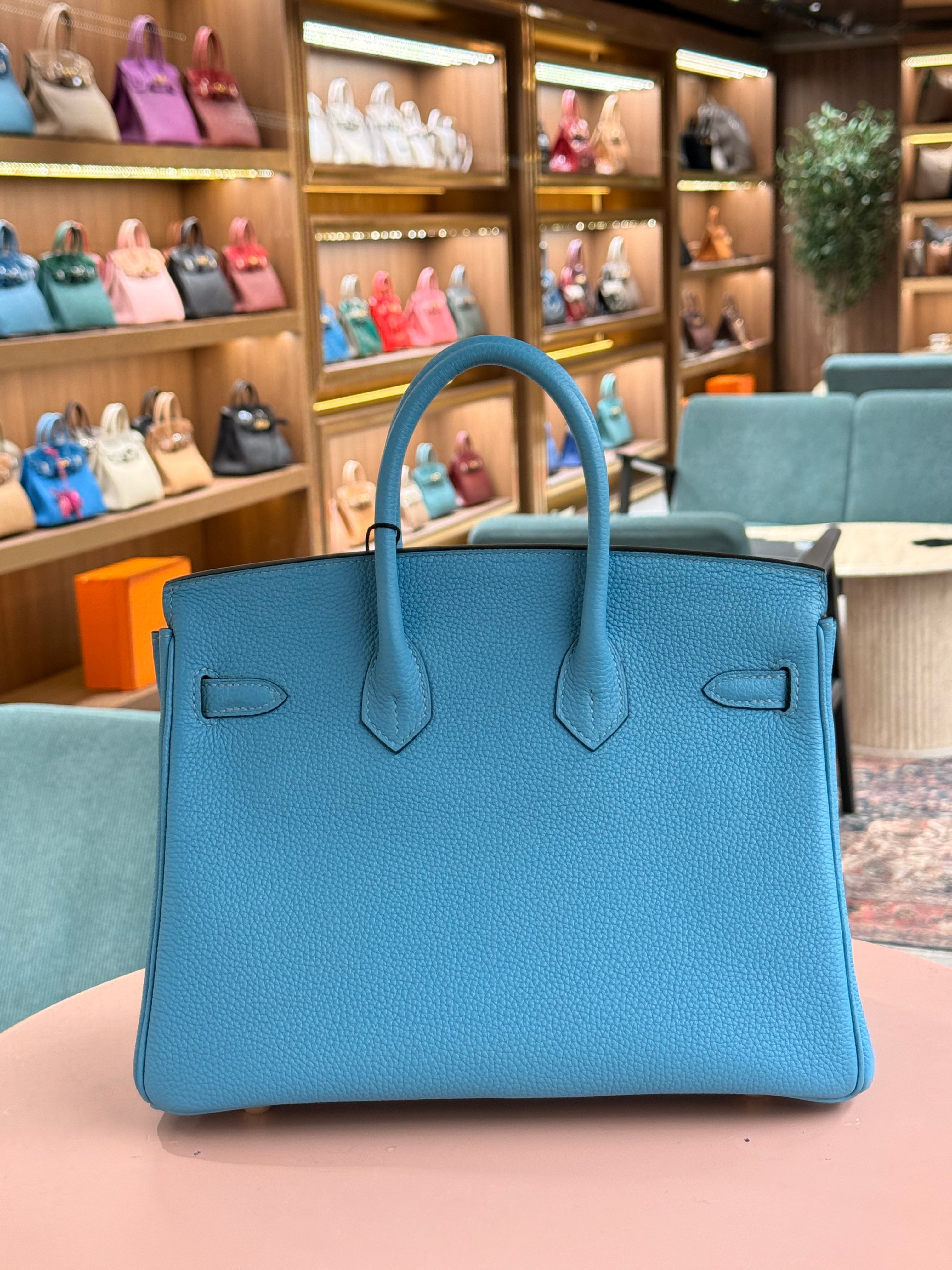Hermes | Birkin (25) – Togo – Bleu Brume – Gold Hardware