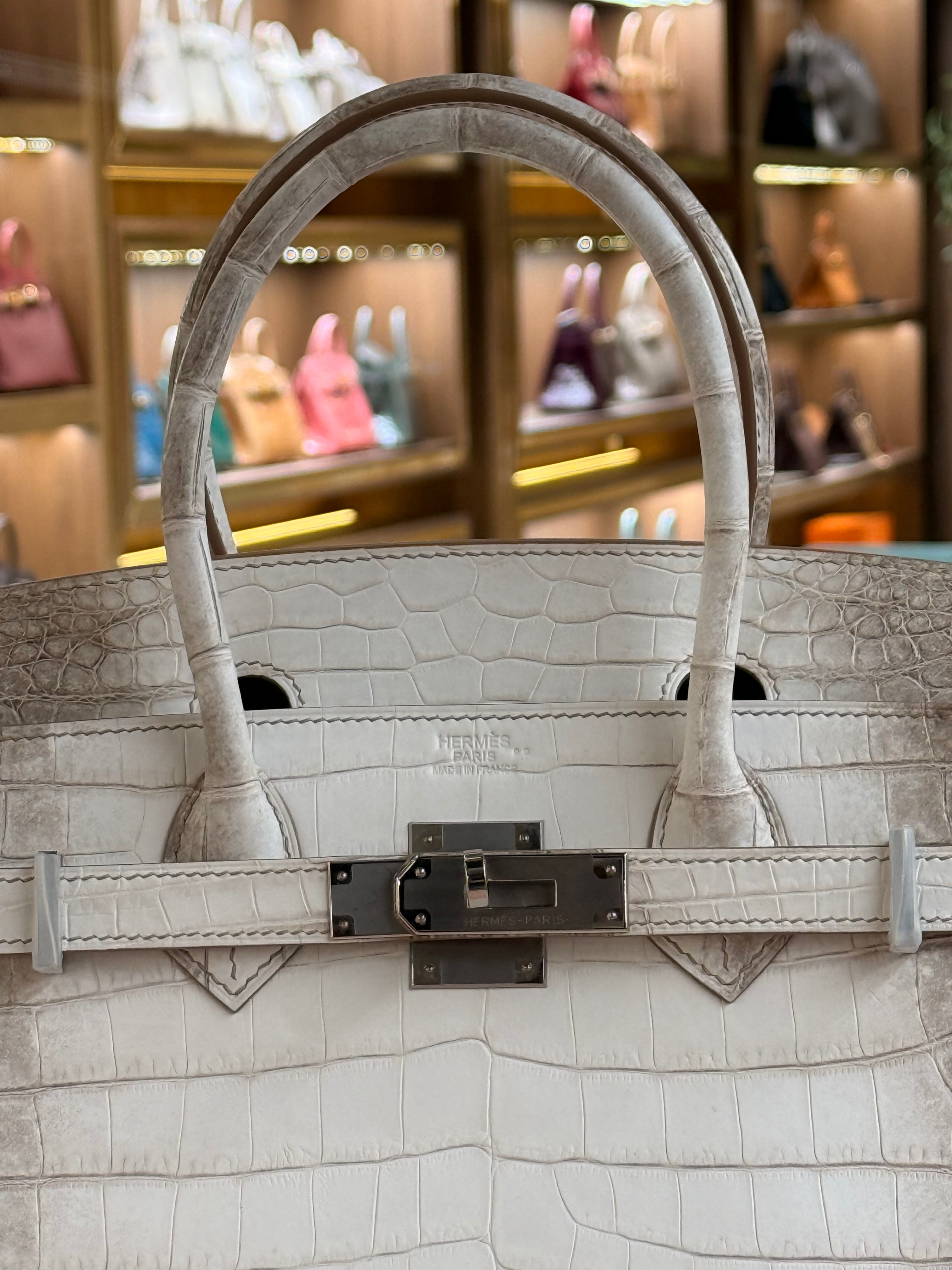Hermes | Birkin (30) – Crocodile – Himalaya – Palladium Hardware