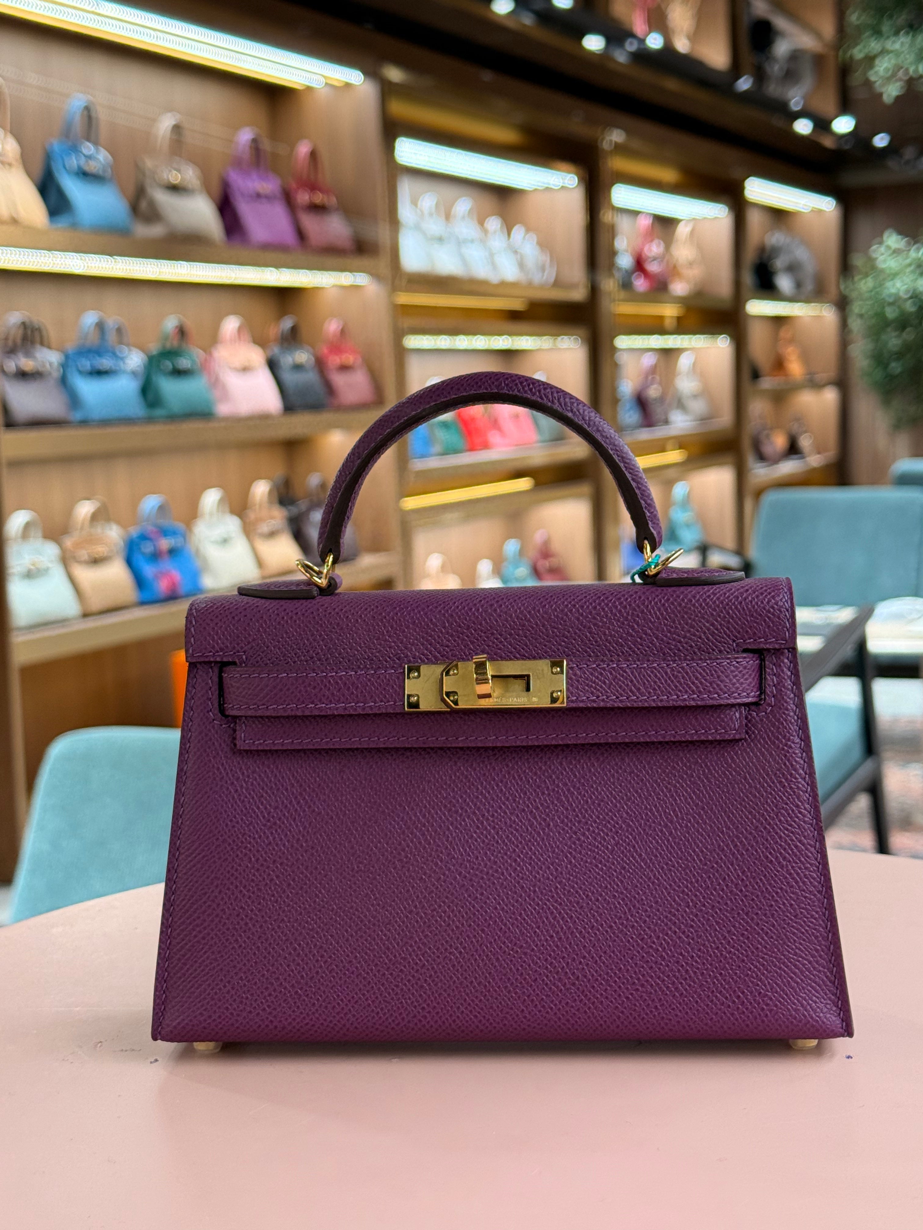 Hermes | Kelly (Mini) – Epsom – Violet – Gold Hardware