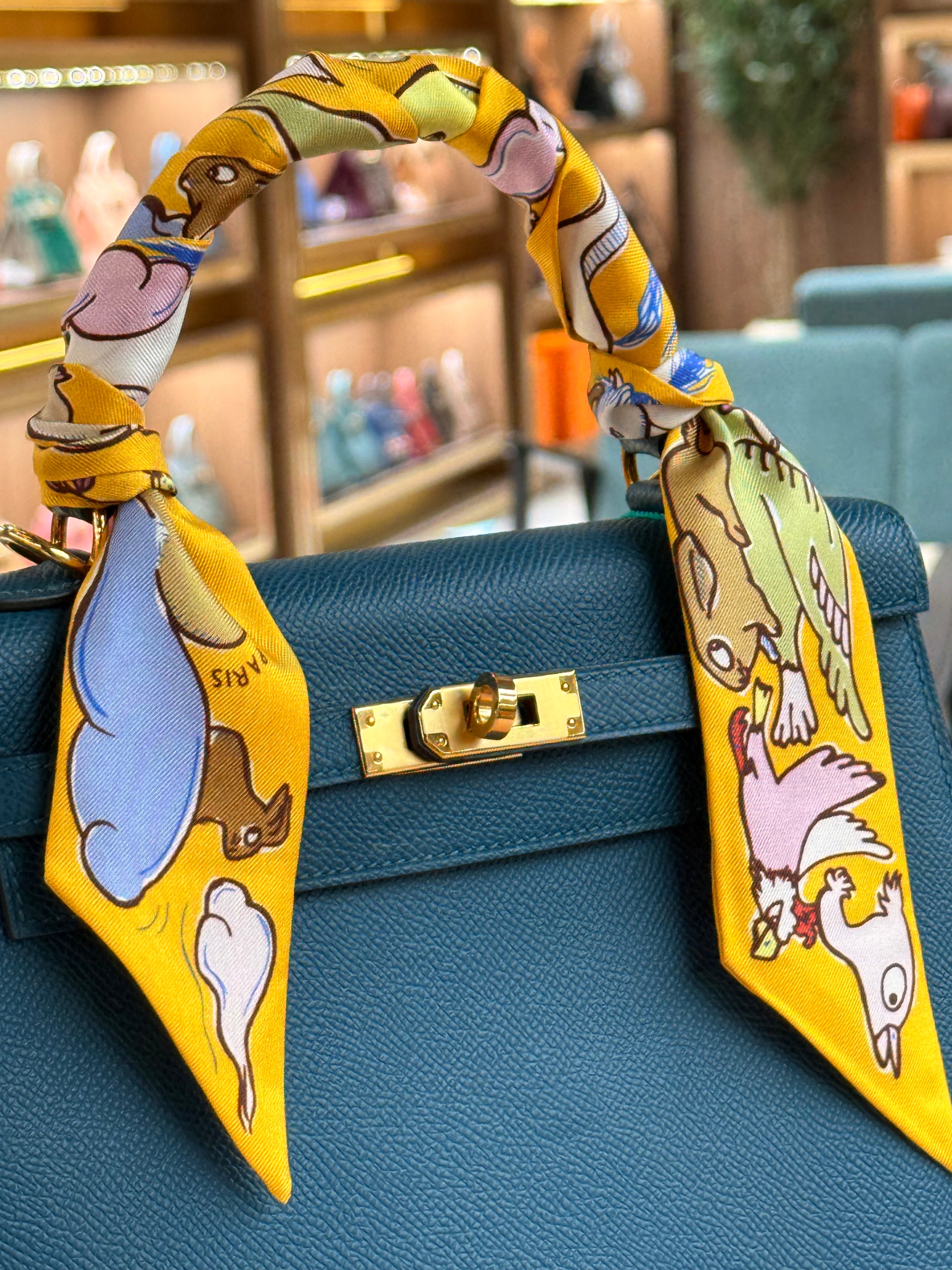 Hermes | Kelly (25) – Epsom – Bleu Jean – Gold Hardware