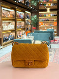 Chanel | Classic Flap Bag – Suede – Mustard – Gold Hardware