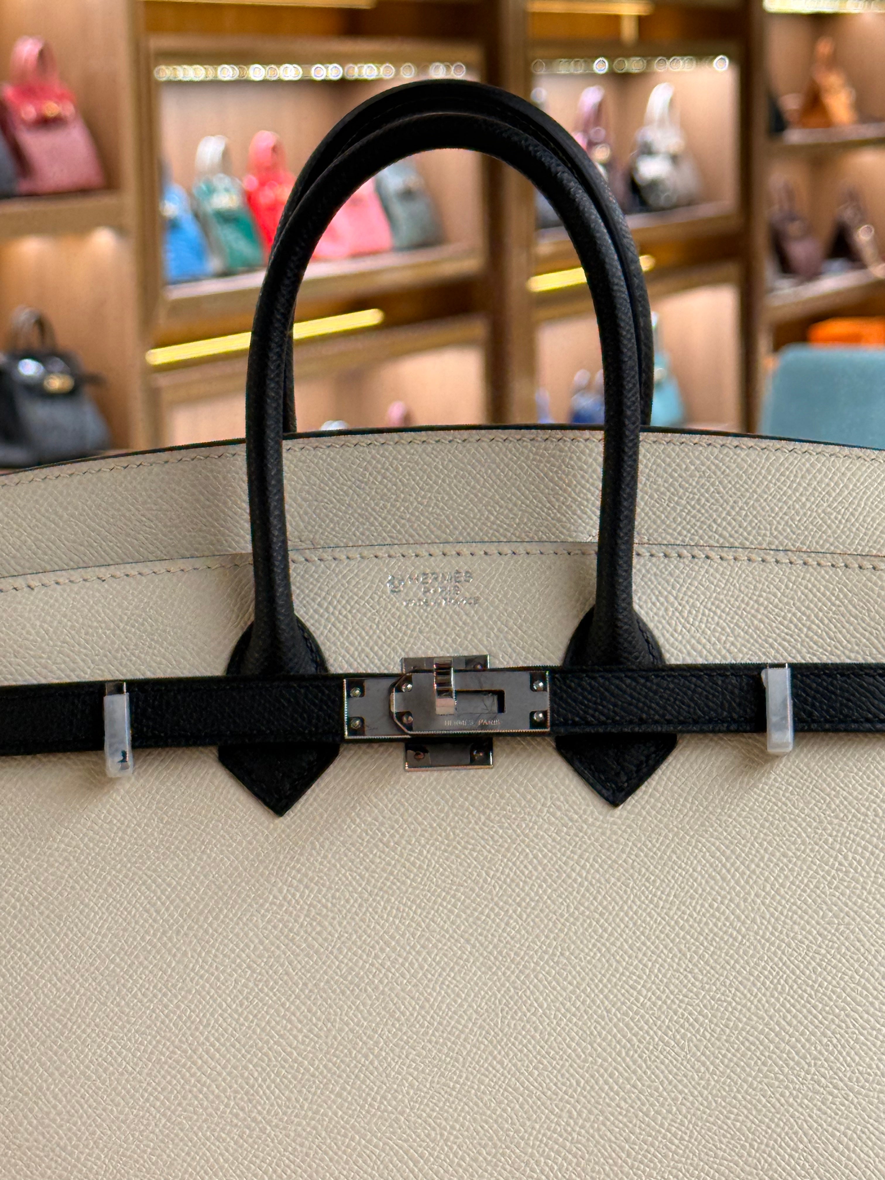 Hermes | Kelly (25) – Epsom – Cream – Palladium Hardware