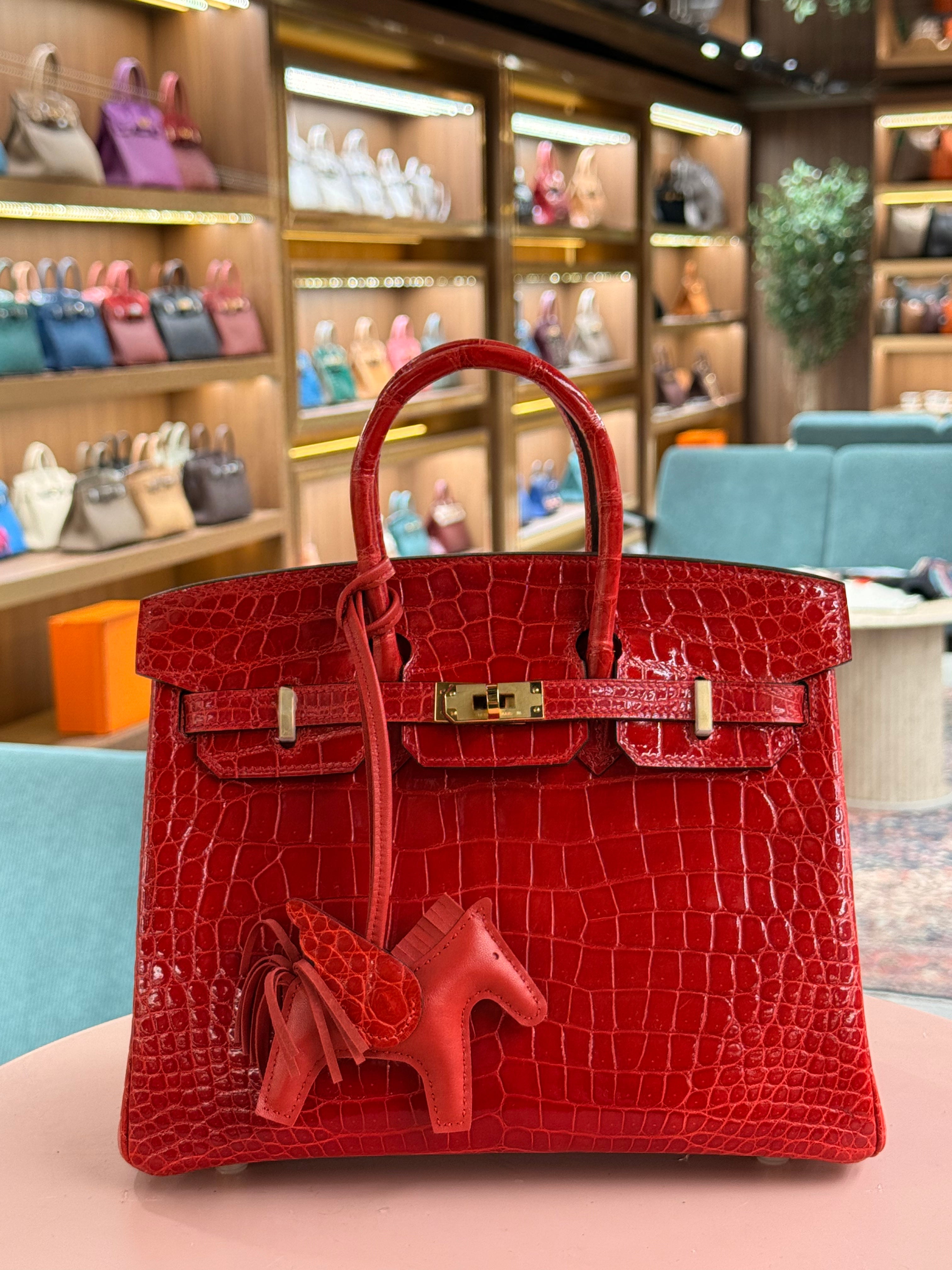 Hermes | Birkin (25) – Crocodile – Rouge H – Gold Hardware