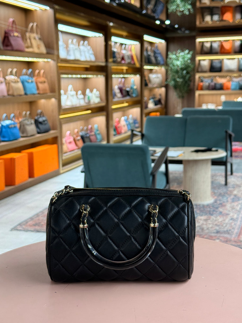 Chanel | Bowling Bag (Mini) – Lambskin – Black – Gold Hardware