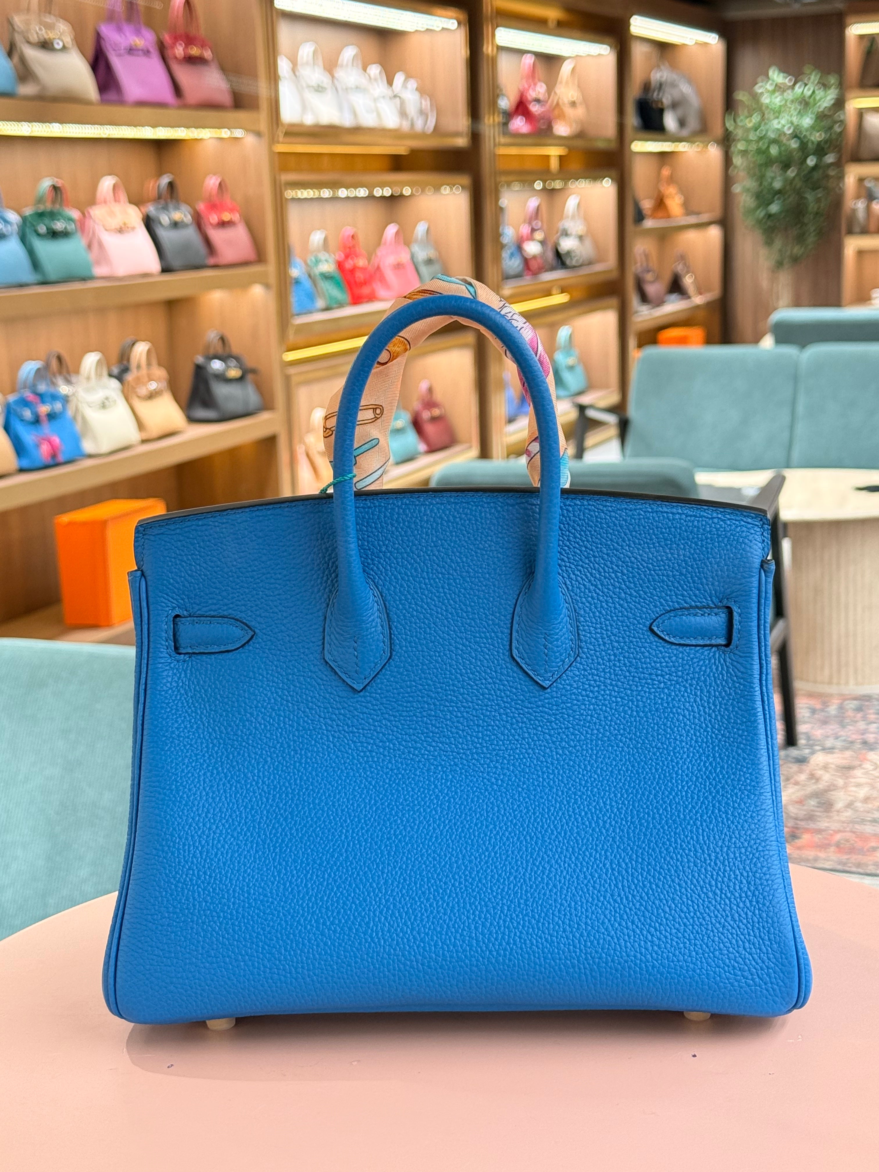 Hermes | Birkin (25) – Togo – Bleu Electrique – Gold Hardware